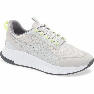 Boss TTNM Evo Runn Sneaker (Men)White Sneakers with Neon Yellow Accents